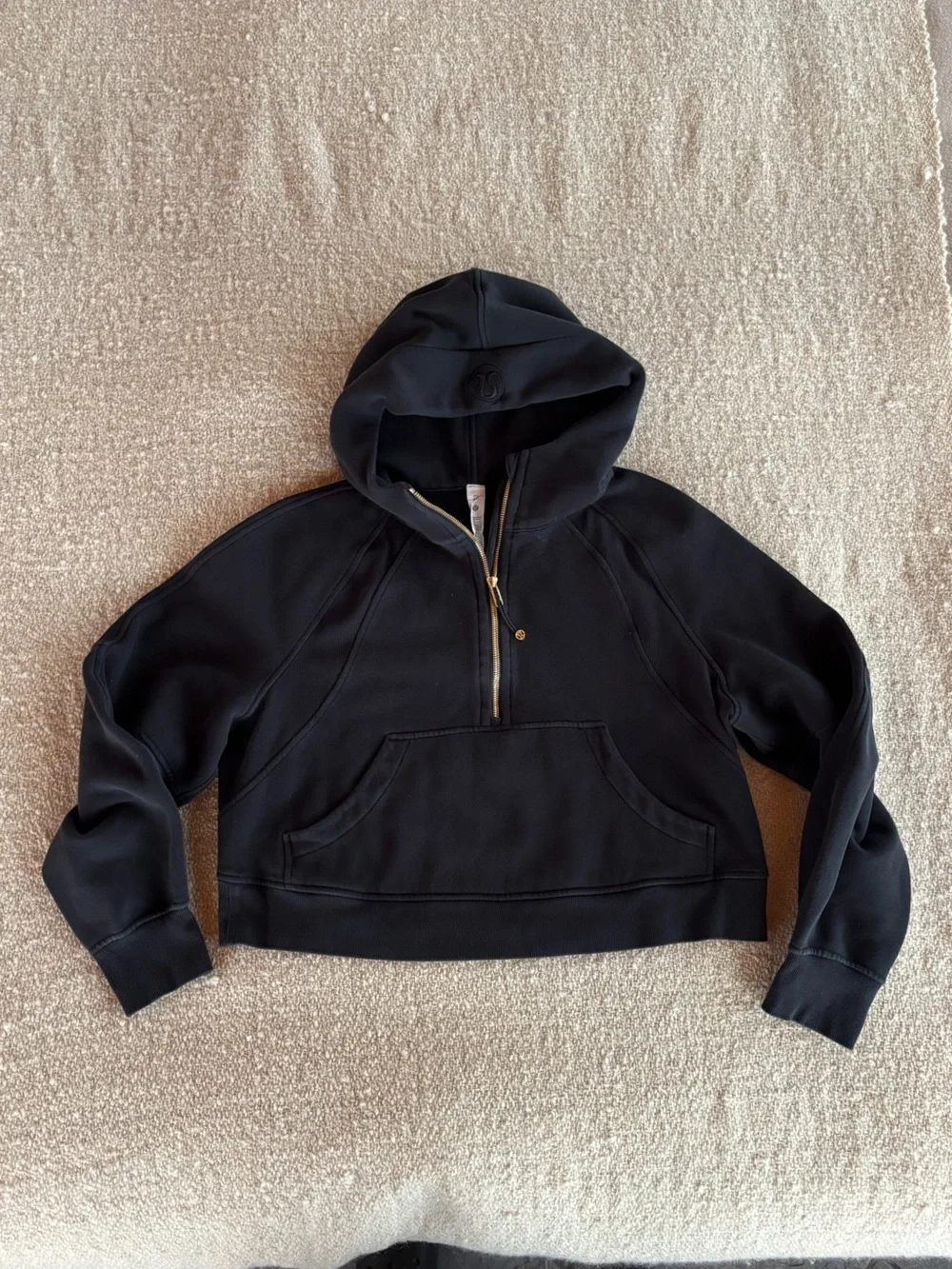 Lululemon Scuba Oversized Half-Zip Hoodie with Gold Zipper